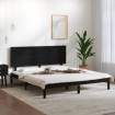 Estructura de cama de madera maciza de pino negro 160x200 cm