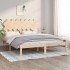 Estructura de cama doble madera maciza 140x190