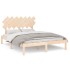 Estructura de cama doble madera maciza 140x190