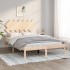 Estructura cama doble pequeña madera maciza 135x190