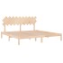 Estructura de cama de madera maciza 200x200