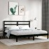 Estructura de cama madera maciza negro Supe King 180x200