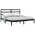 Estructura de cama madera maciza negro Supe King 180x200