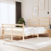 Estructura de cama madera maciza de pino 140x190 cm