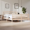 Estructura de cama de madera maciza de pino 200x200 cm