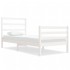 Estructura de cama madera maciza de pino blanco 75x190