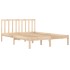 Estructura de cama de madera maciza de pino 200x200