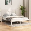 Estructura de cama de madera maciza de pino blanca 140x200 cm