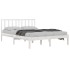 Estructura de cama madera maciza blanco Super King 180x200