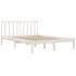 Estructura de cama madera maciza blanco Super King 180x200