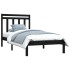 Estructura de cama madera maciza negro 100x200