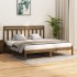 Estructura de cama madera maciza de pino marrón miel 200x200