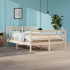 Estructura de cama madera maciza 140x200