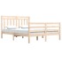 Estructura de cama madera maciza 140x200