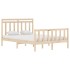 Estructura de cama de madera maciza 140x190