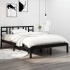 Estructura de cama madera maciza negro Supe King 180x200