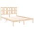 Estructura de cama de matrimonio madera maciza 135x190