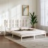 Estructura de cama madera maciza blanca King Size 150x200