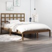 Estructura de cama madera maciza de pino marrón miel 200x200 cm