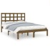 Estructura de cama madera maciza de pino marrón miel 200x200