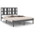 Estructura de cama de madera maciza de pino gris 140x190