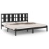 Estructura de cama madera maciza negro Supe King 180x200