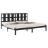 Estructura de cama madera maciza negro Supe King 180x200