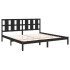 Estructura de cama madera maciza negro Supe King 180x200