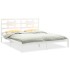 Estructura de cama madera maciza blanco 200x200