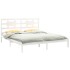 Estructura de cama madera maciza blanco 200x200