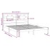 Estructura de cama madera maciza negro Supe King 180x200