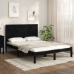 Estructura de cama madera maciza de pino negro 120x200 cm