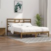 Estructura de cama madera maciza de pino marrón miel 200x200 cm