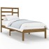 Estructura de cama madera maciza marrón miel 100x200