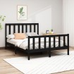 Estructura de cama de madera maciza de pino negro 140x190 cm