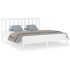 Estructura de cama madera maciza blanco 200x200