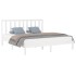 Estructura de cama madera maciza blanco 200x200