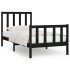 Estructura de cama madera maciza negro 100x200