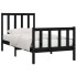 Estructura de cama madera maciza negro 100x200