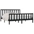 Estructura de cama madera maciza negro Supe King 180x200