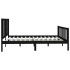 Estructura de cama madera maciza negro Supe King 180x200