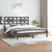 Estructura de cama madera maciza de pino gris 120x200 cm