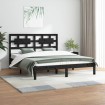 Estructura de cama madera maciza de pino negro 120x200 cm