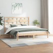 Estructura de cama de madera maciza de pino 200x200 cm