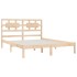 Estructura de cama de madera maciza de pino 200x200