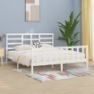 Estructura de cama madera maciza de pino blanco 200x200 cm