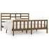 Estructura de cama madera maciza marrón miel 200x200