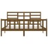 Estructura de cama madera maciza marrón miel 200x200