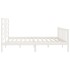 Estructura de cama madera maciza blanco Supe King 180x200