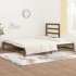 Sofá cama extraíble madera maciza de pino marrón 2x(90x200)